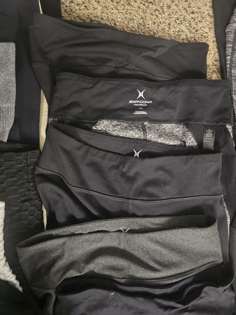 Black and Leopard Leggings - Yoga Active Bottoms - Picture 5 of 9